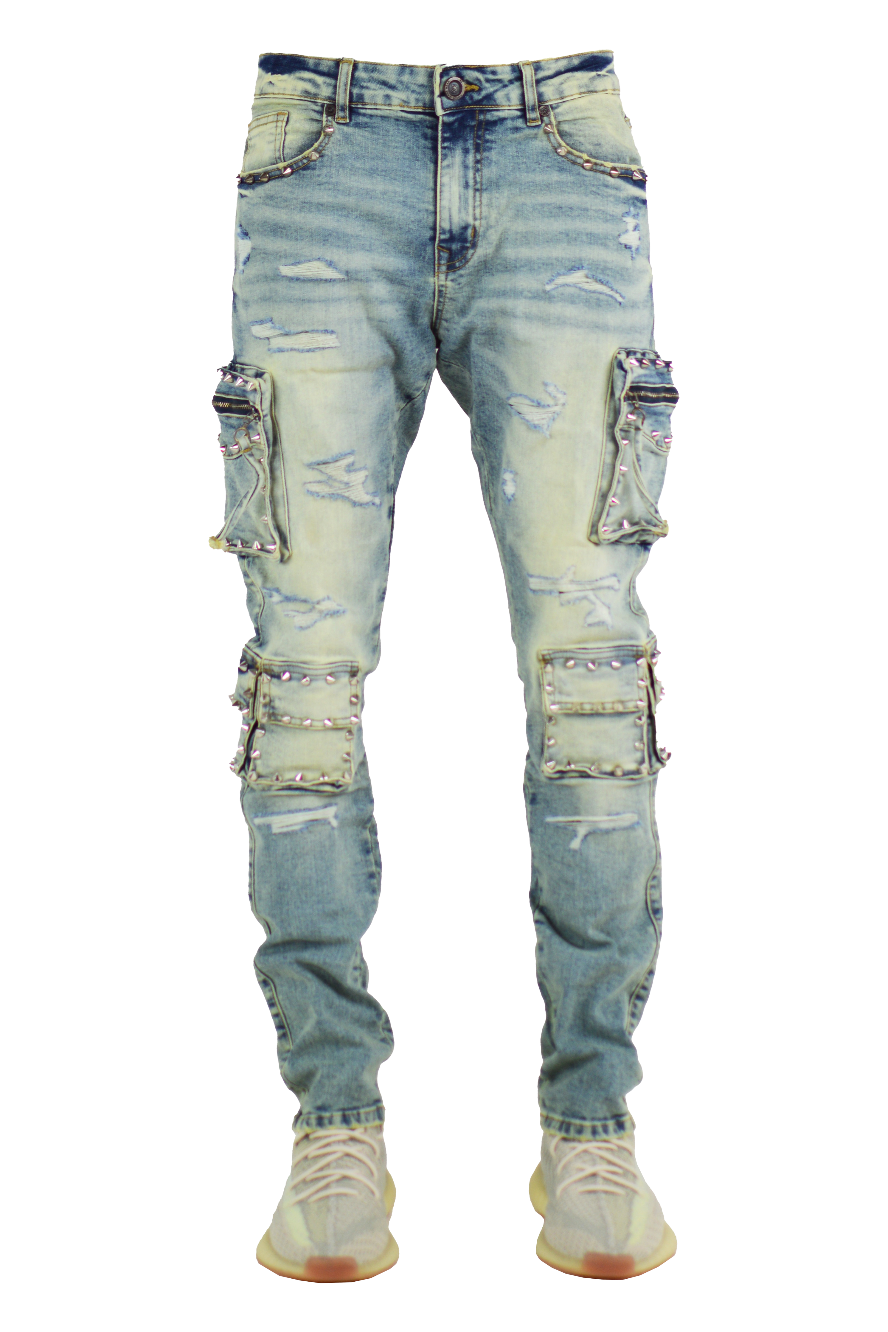 "Stud" Distressed Denim - Vintage