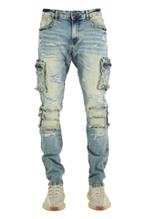 "Stud" Distressed Denim - Vintage