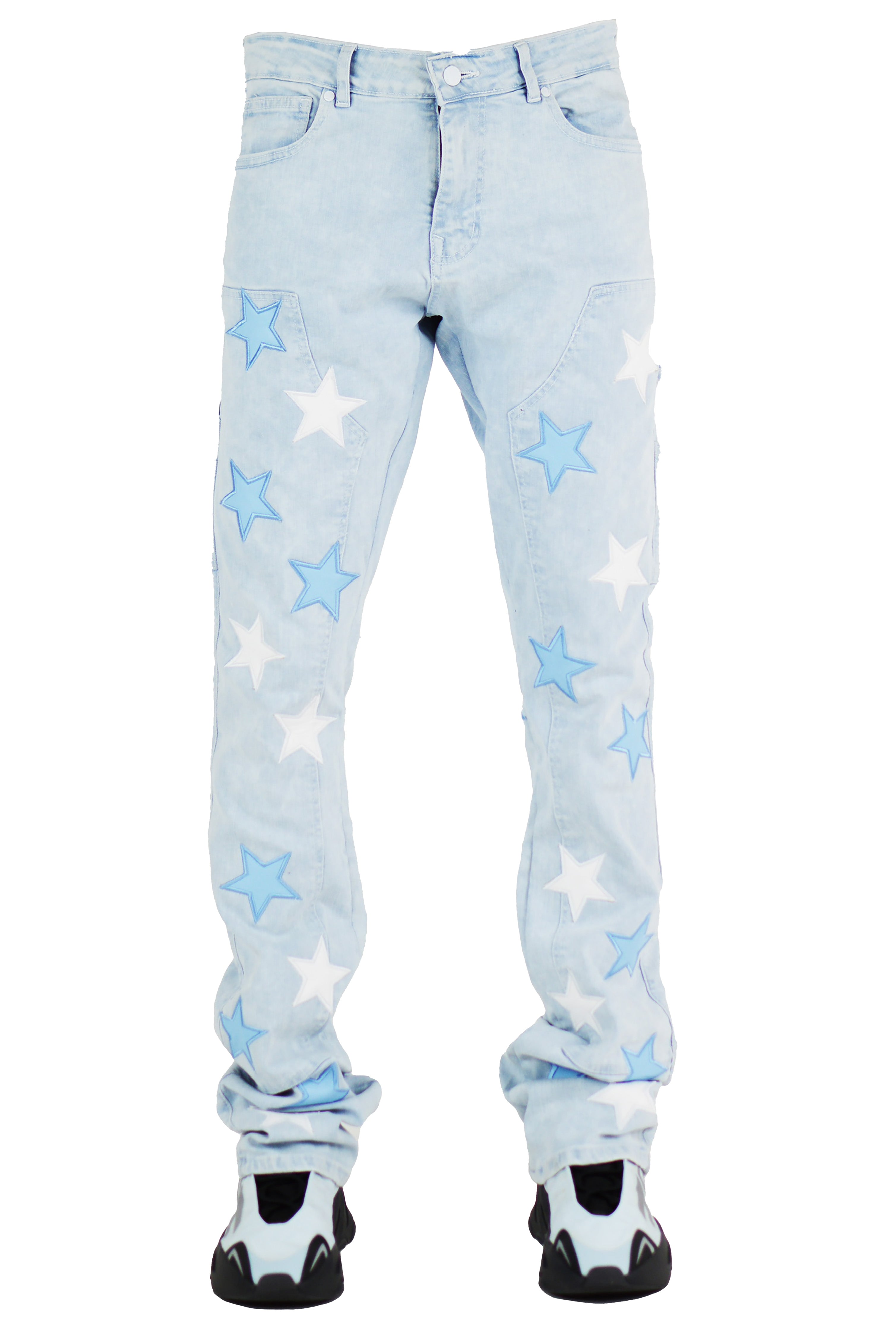 "Texas Star" Stacked Denim - Light Blue