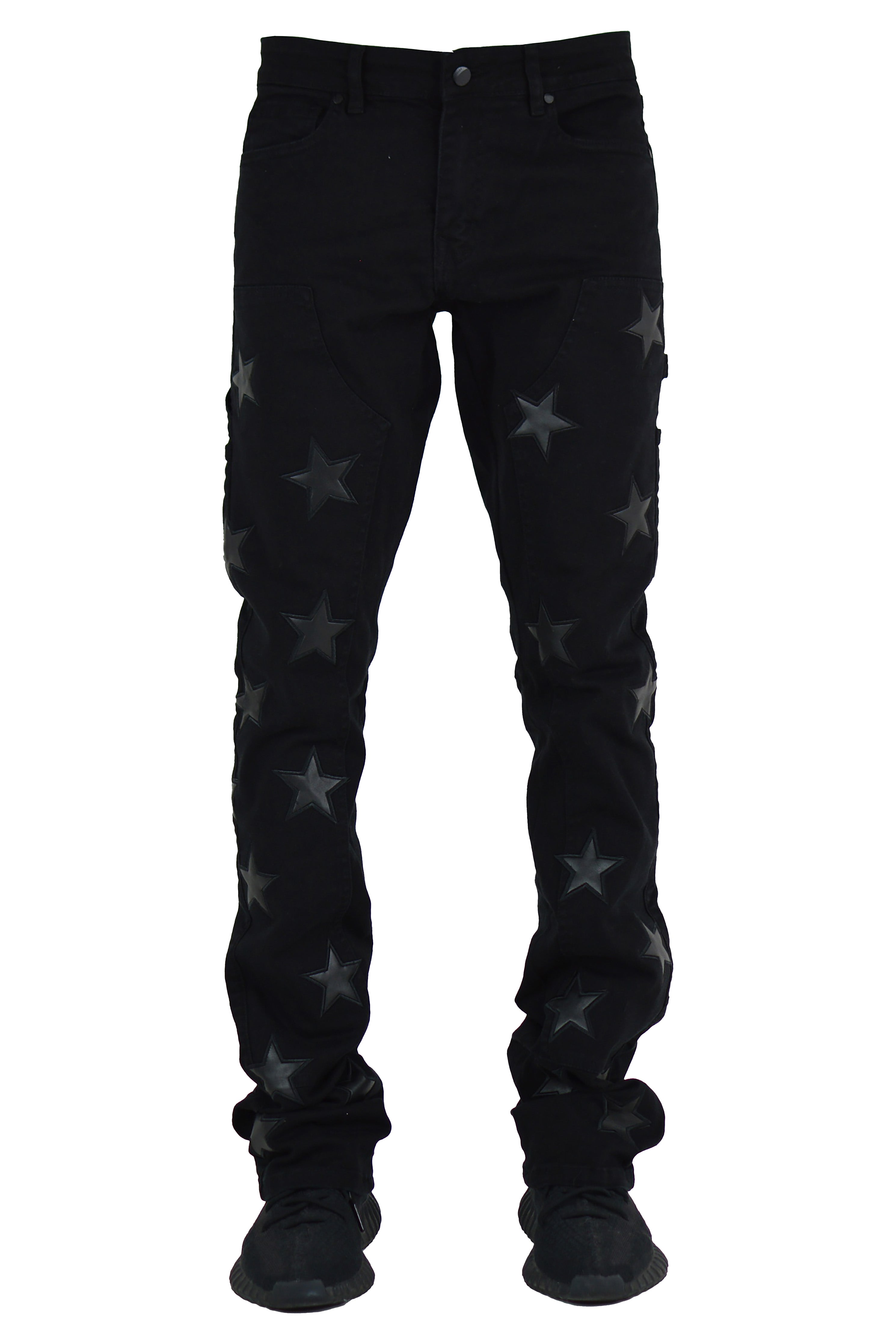 "Texas Star" Stacked Denim - Jet Black