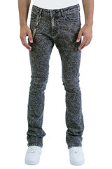 "Lazered" Stacked Denim - Shadow