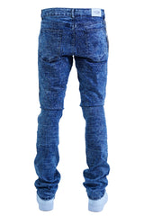 "Lazered" Stacked Denim - Midnight