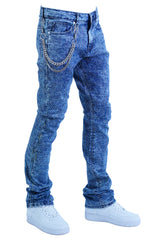 "Lazered" Stacked Denim - Midnight