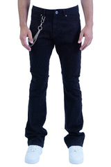 "Lazered" Stacked Denim - Onyx