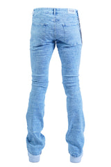 "Lazered" Stacked Denim - Azul