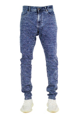 "Lazered" Distressed Denim - Midnight