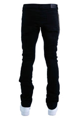 "Raceway" Stacked Denim - Jet Black