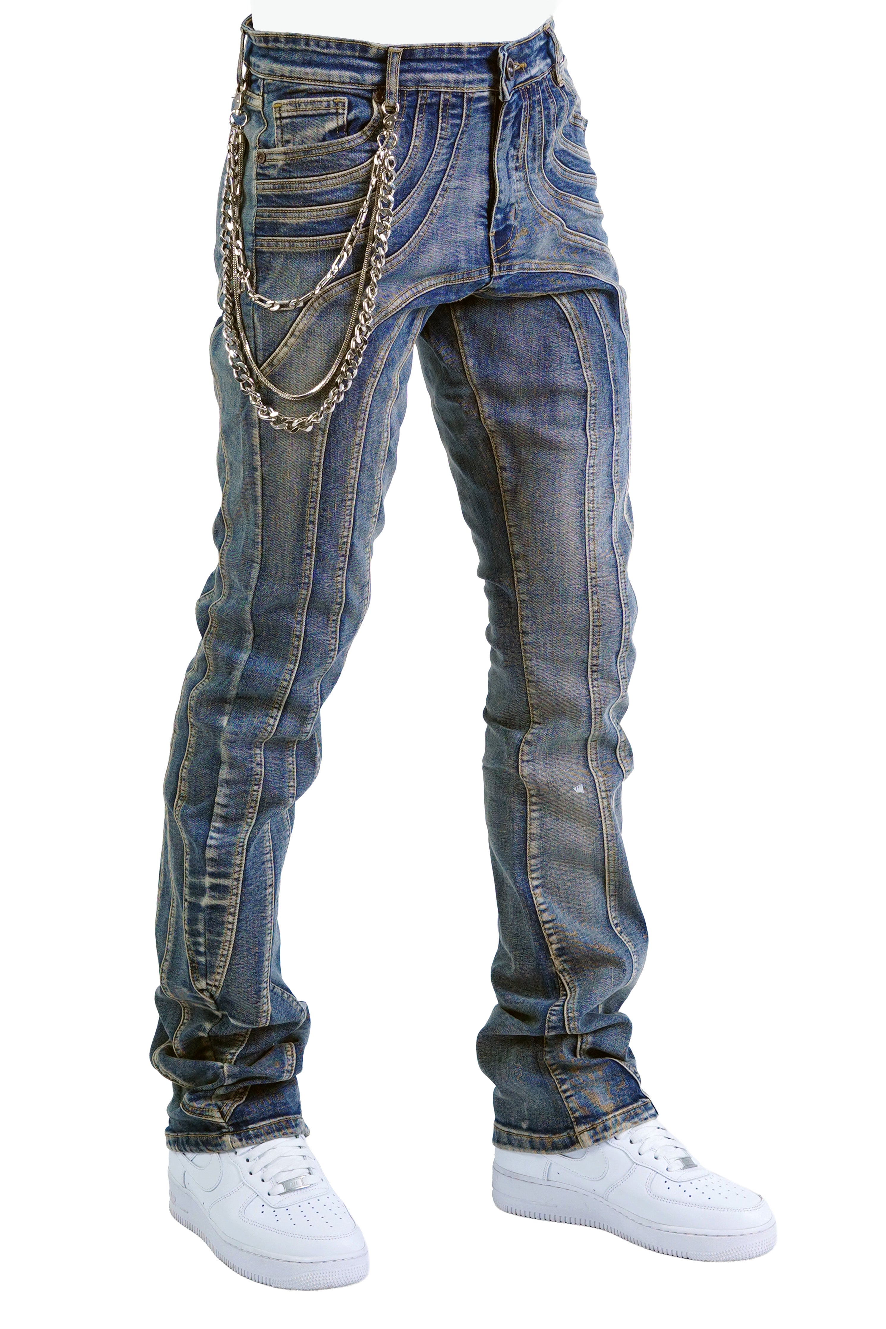 "Raceway" Stacked Denim - Vintage