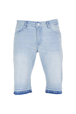 Stone Denim Shorts - Ice Blue