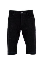 Stone Denim Shorts - Jet Black