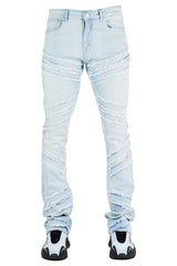 "Clean" Stacked Denim - Ice Blue
