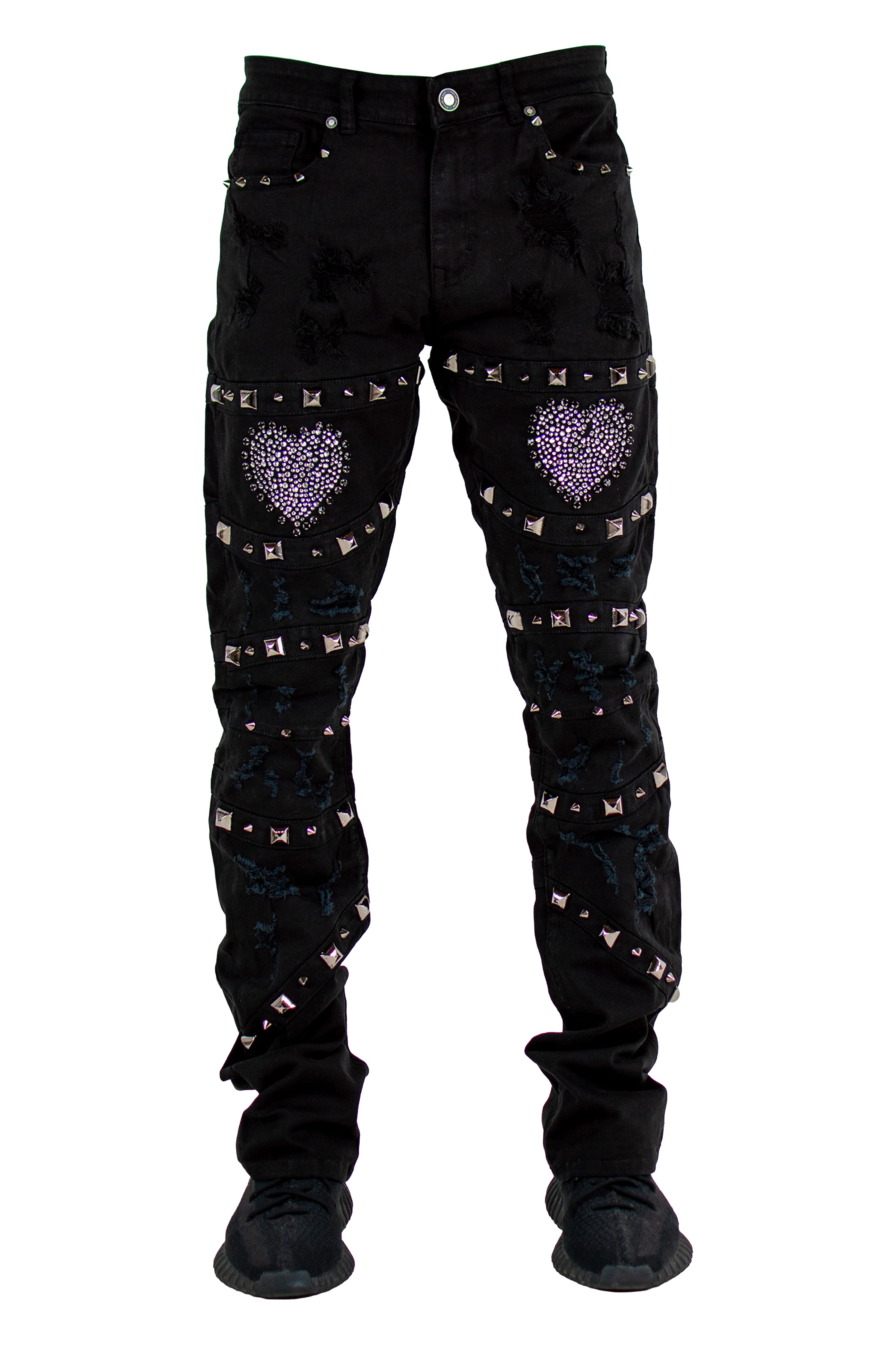 "Amore" Stacked Denim - Jet Black