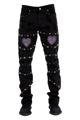 "Amore" Stacked Denim - Jet Black