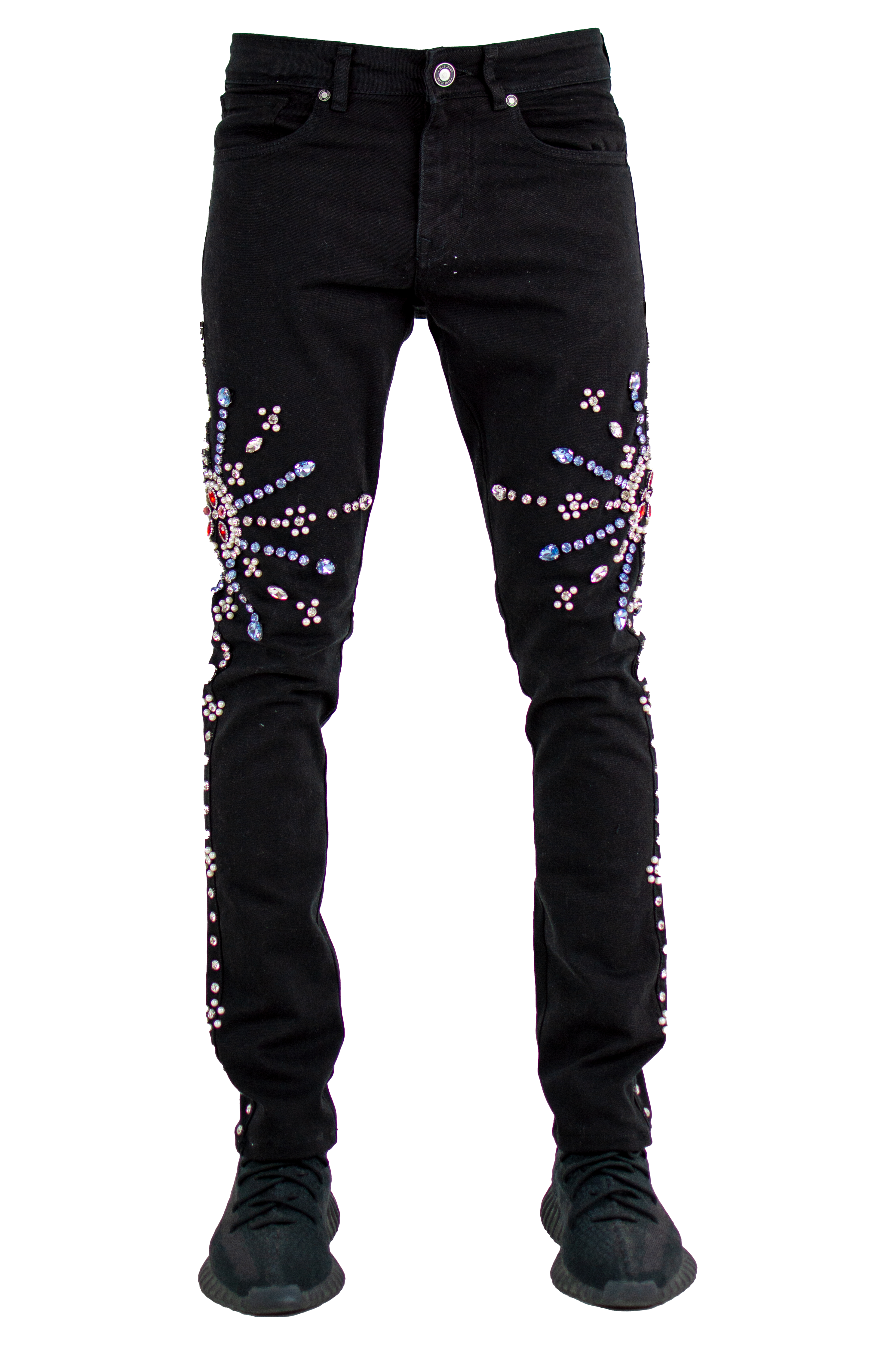 "Starburst" Hand-Made Denim - Jet Black