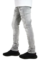 "Antidote" Distressed Denim - Lt Grey