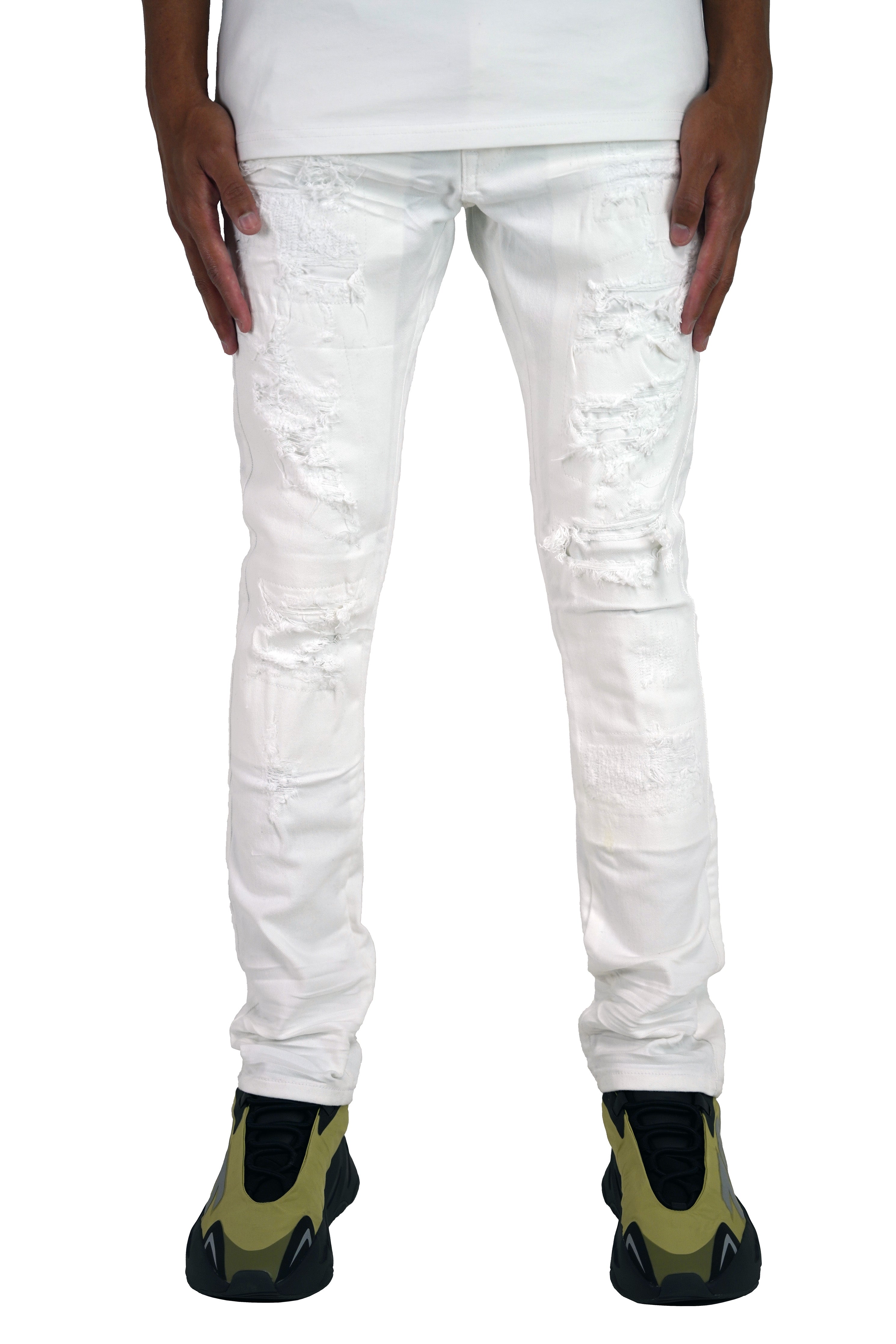 "Antidote" Distressed Denim - White