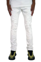 "Antidote" Distressed Denim - White