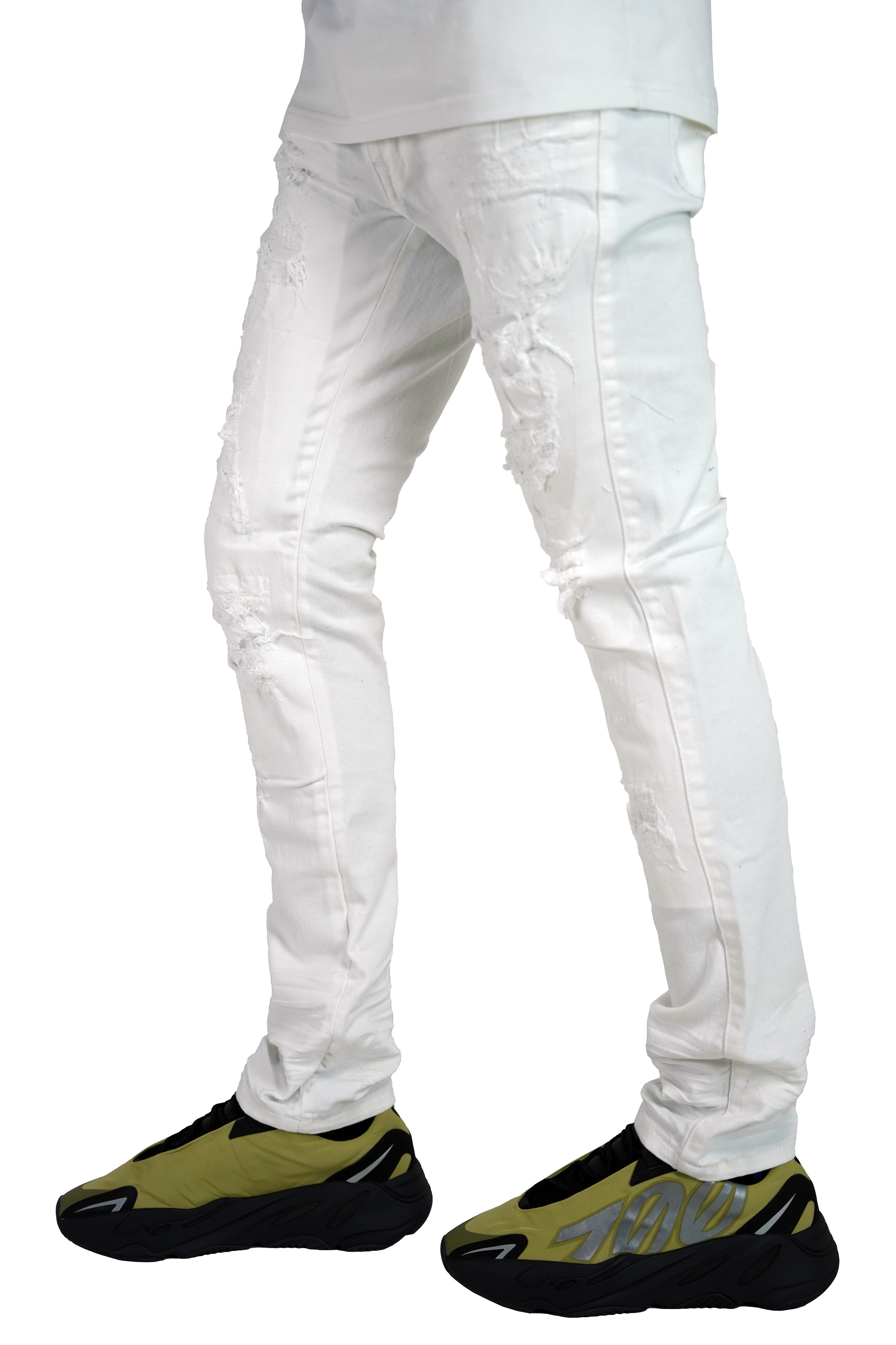 "Antidote" Distressed Denim - White