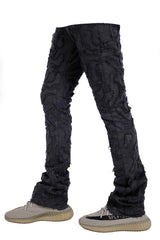 "Cactus" Stacked Denim - Jet Black