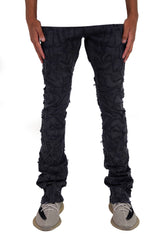 "Cactus" Stacked Denim - Jet Black