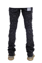 "Cactus" Stacked Denim - Jet Black