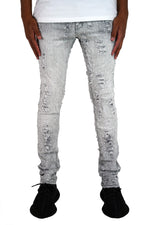 "Hellrazer" Distressed Denim - Lt. Grey