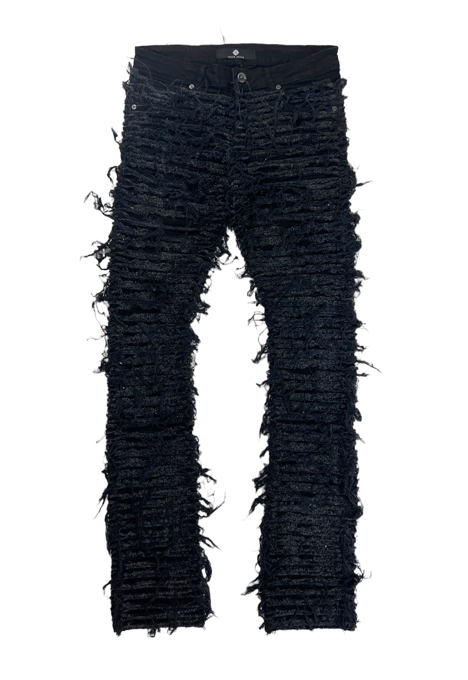 "Asphalt" Debris Stacked Denim