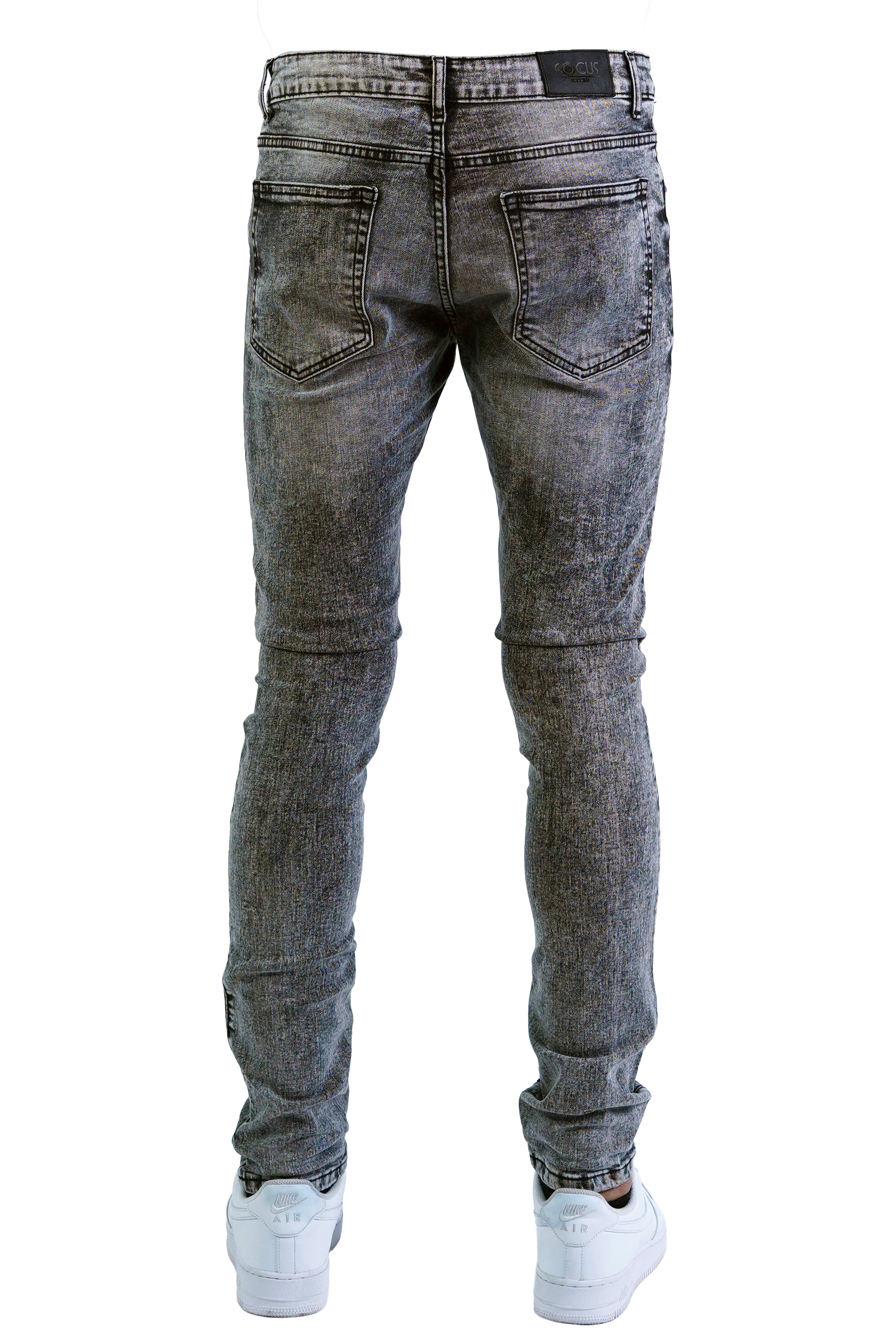 "Scab" Distressed Denim - Black Wash