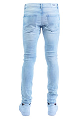 "Scab" Distressed Denim - Ice Blue