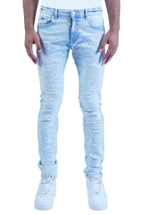 "Scab" Distressed Denim - Ice Blue