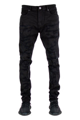 "Scab" Distressed Denim - Jet Black