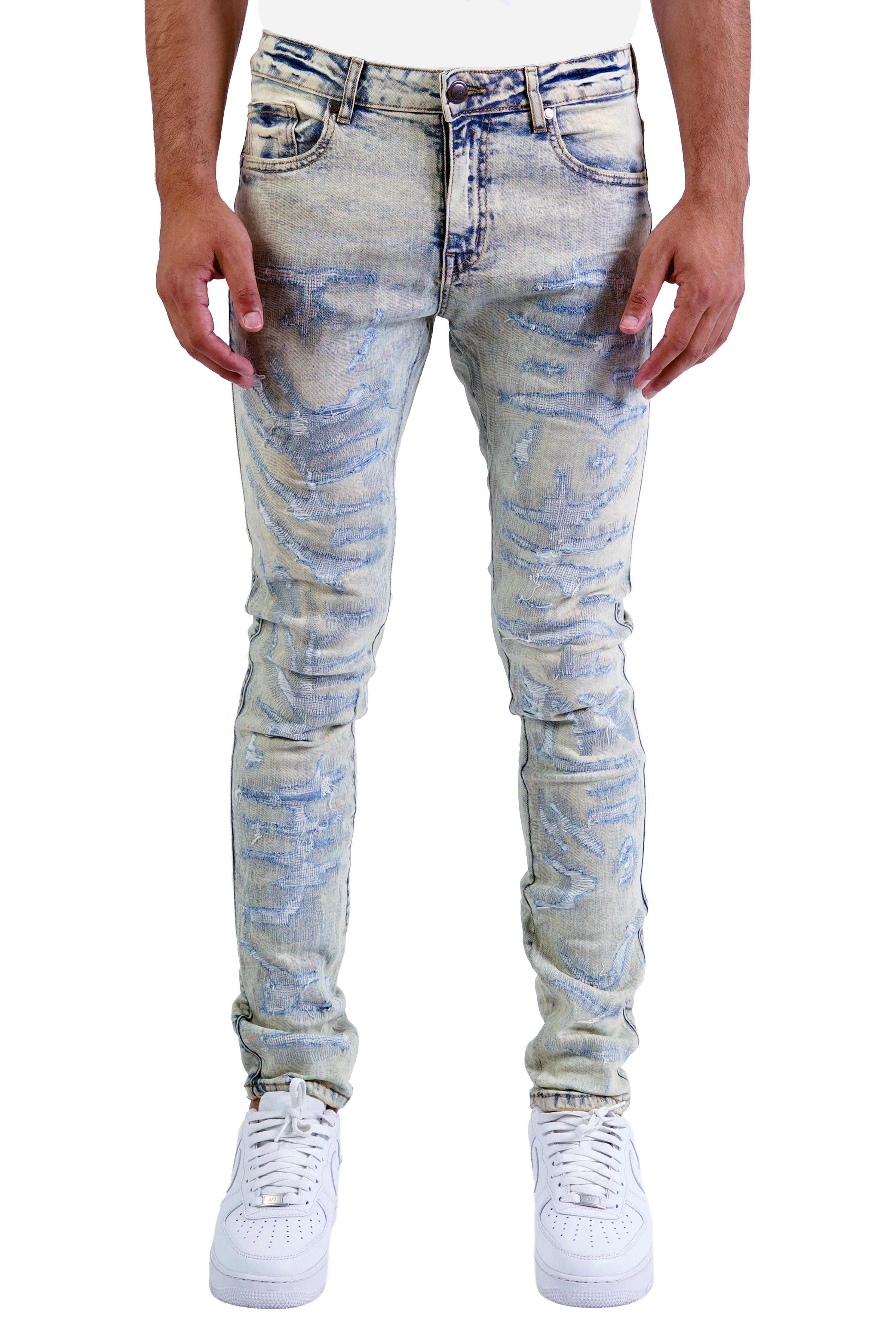 "Scab" Distressed Denim - Vintage