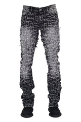 "Stoned" Stacked Denim - Black Wash