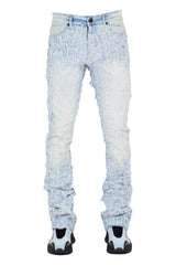 "Stoned" Stacked Denim - Ice Blue