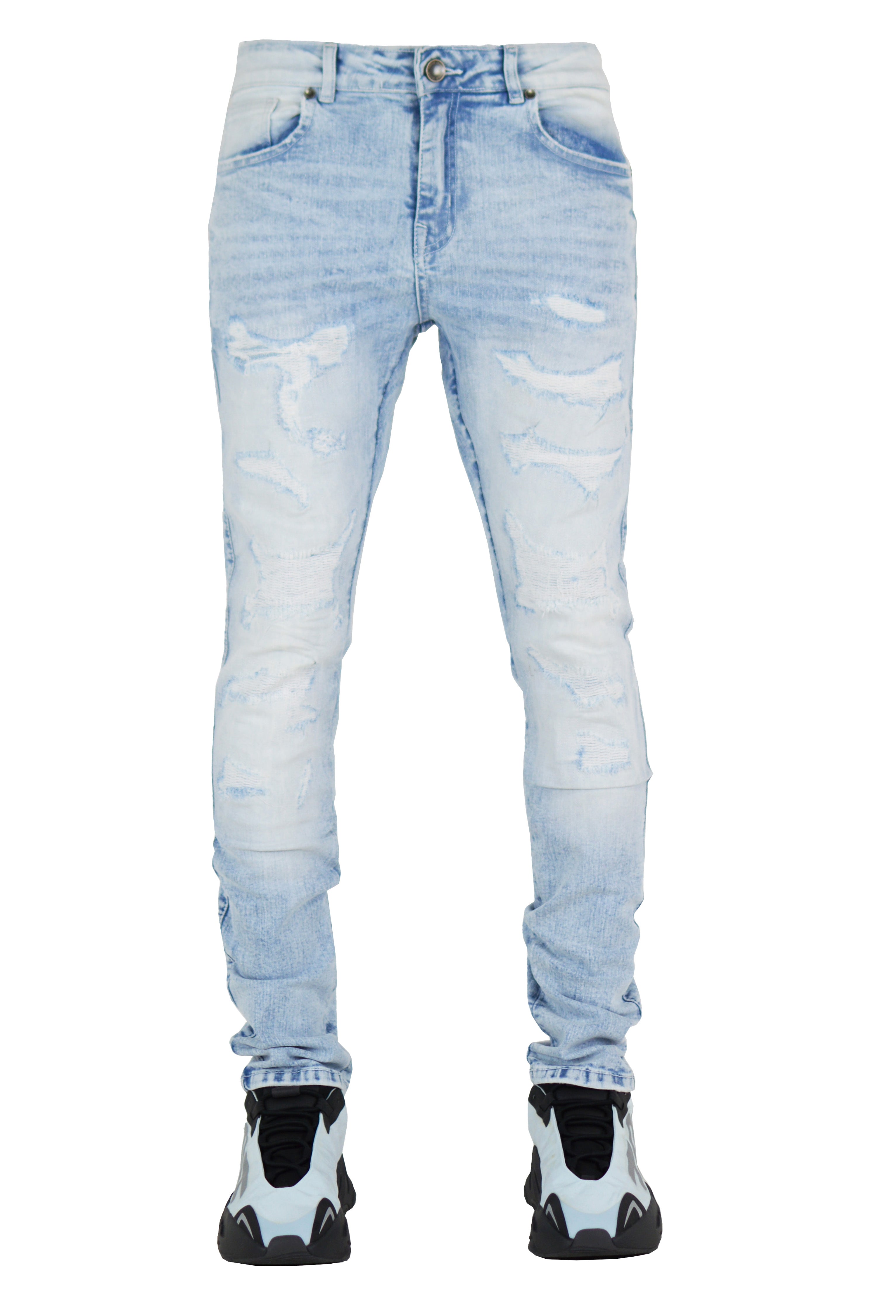 "Ice Blue" Skinny Denim - Blue