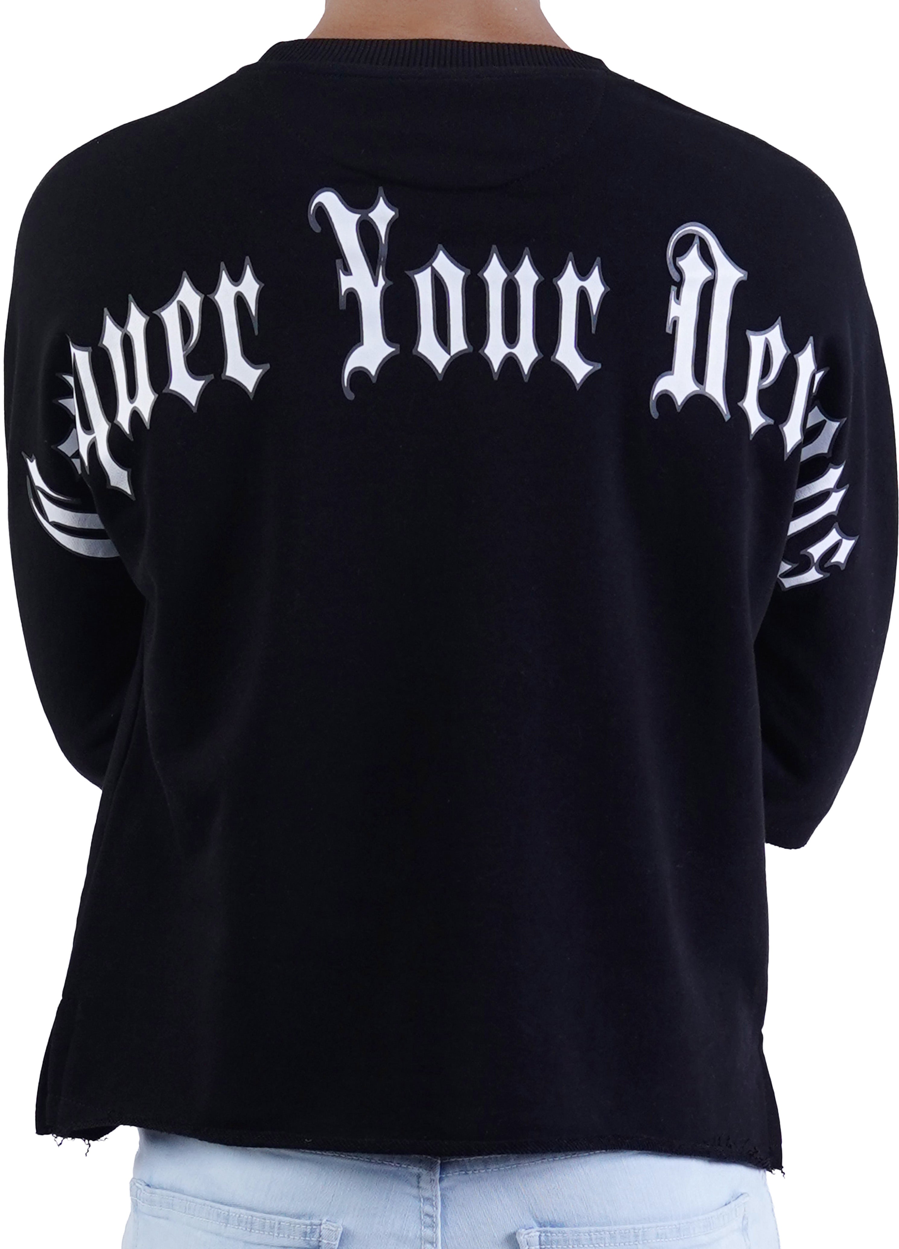 "Timeless" Cropped Tee Black