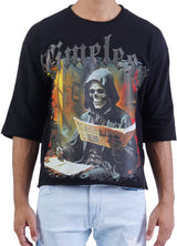 "Timeless" Cropped Tee Black