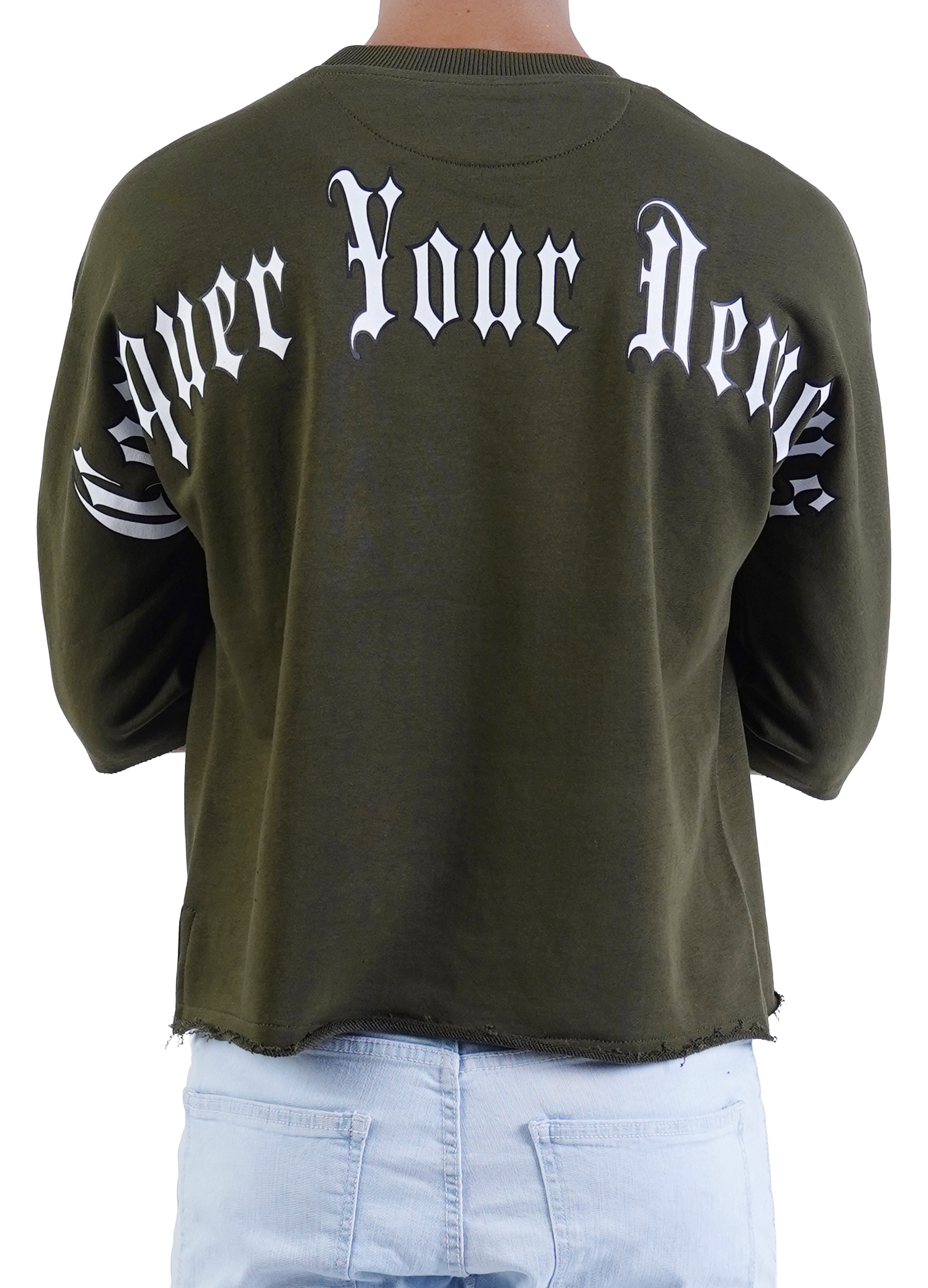 "Timeless" Cropped Tee Olive