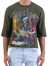 "Timeless" Cropped Tee Olive