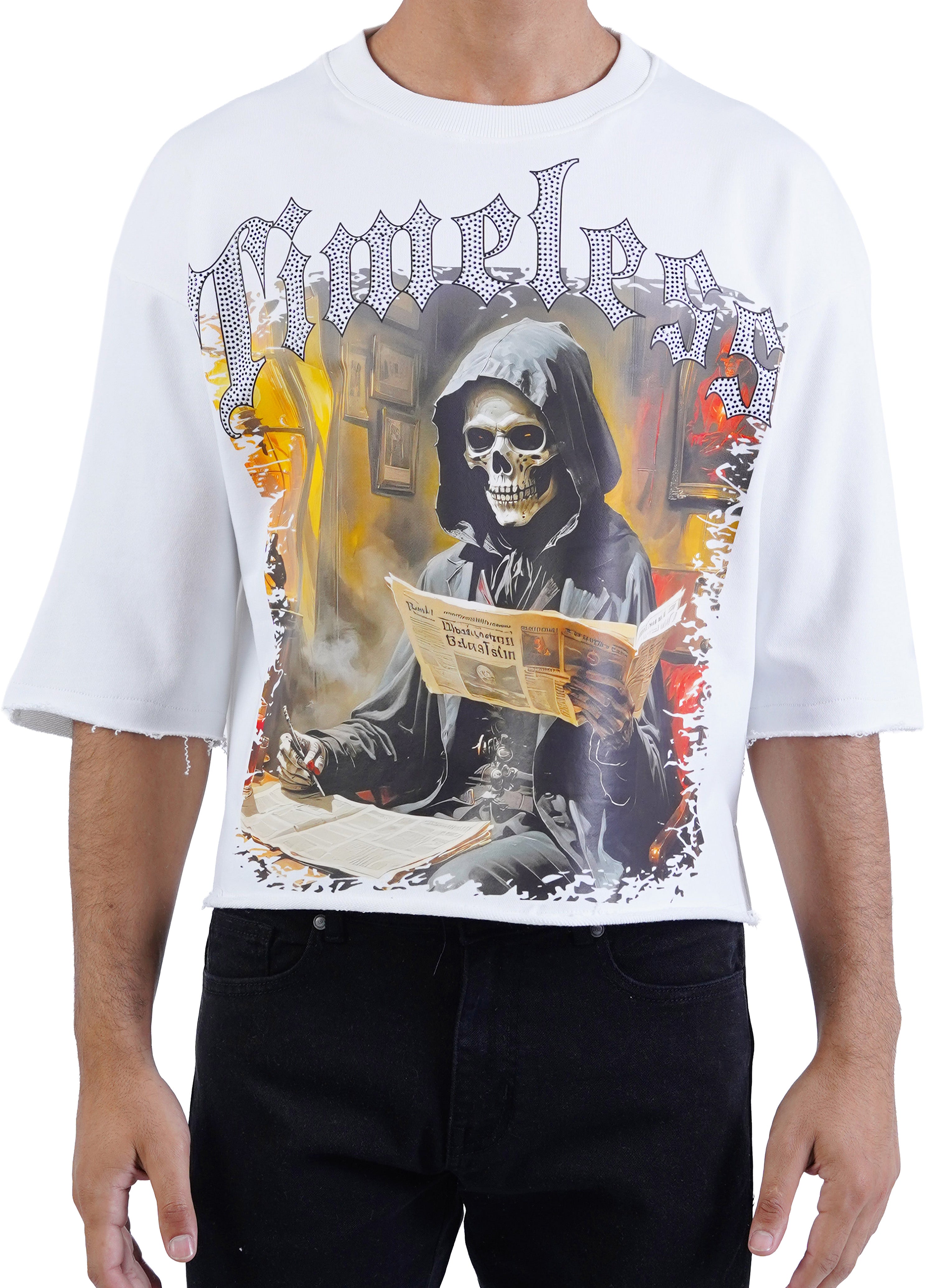 "Timeless" Cropped Tee White