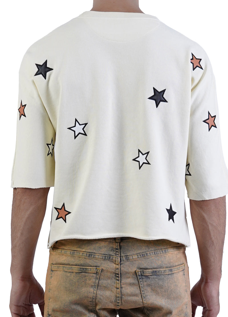 Cowboy Cropped Tee Ivory