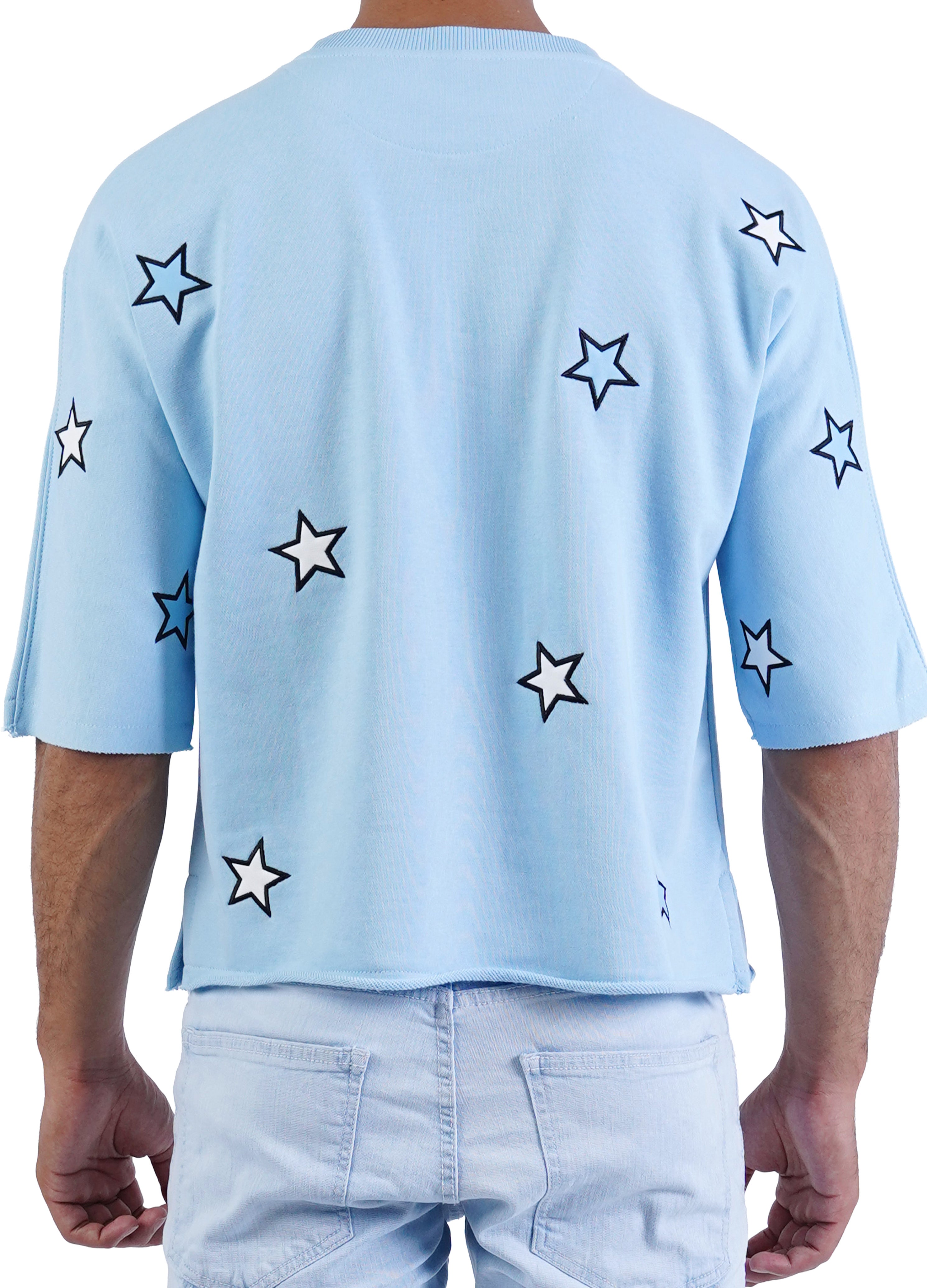 Cowboy Cropped Tee Carolina Blue