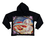 "Racer" Pearl & Rhinestone Hood - Black