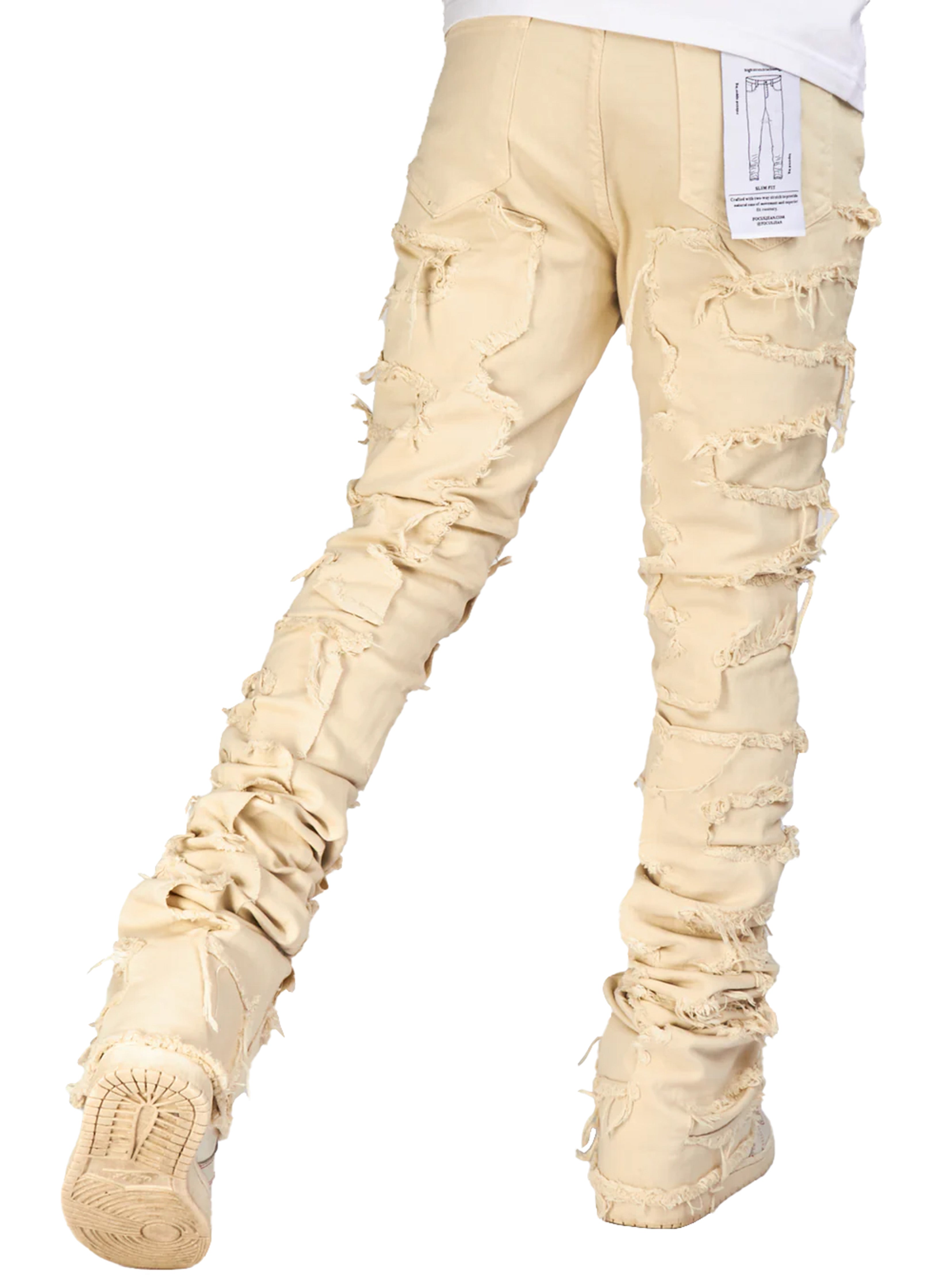 "SAND" Super Stacked Denim