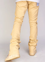 "Heartless" Stacked Denim - Beige