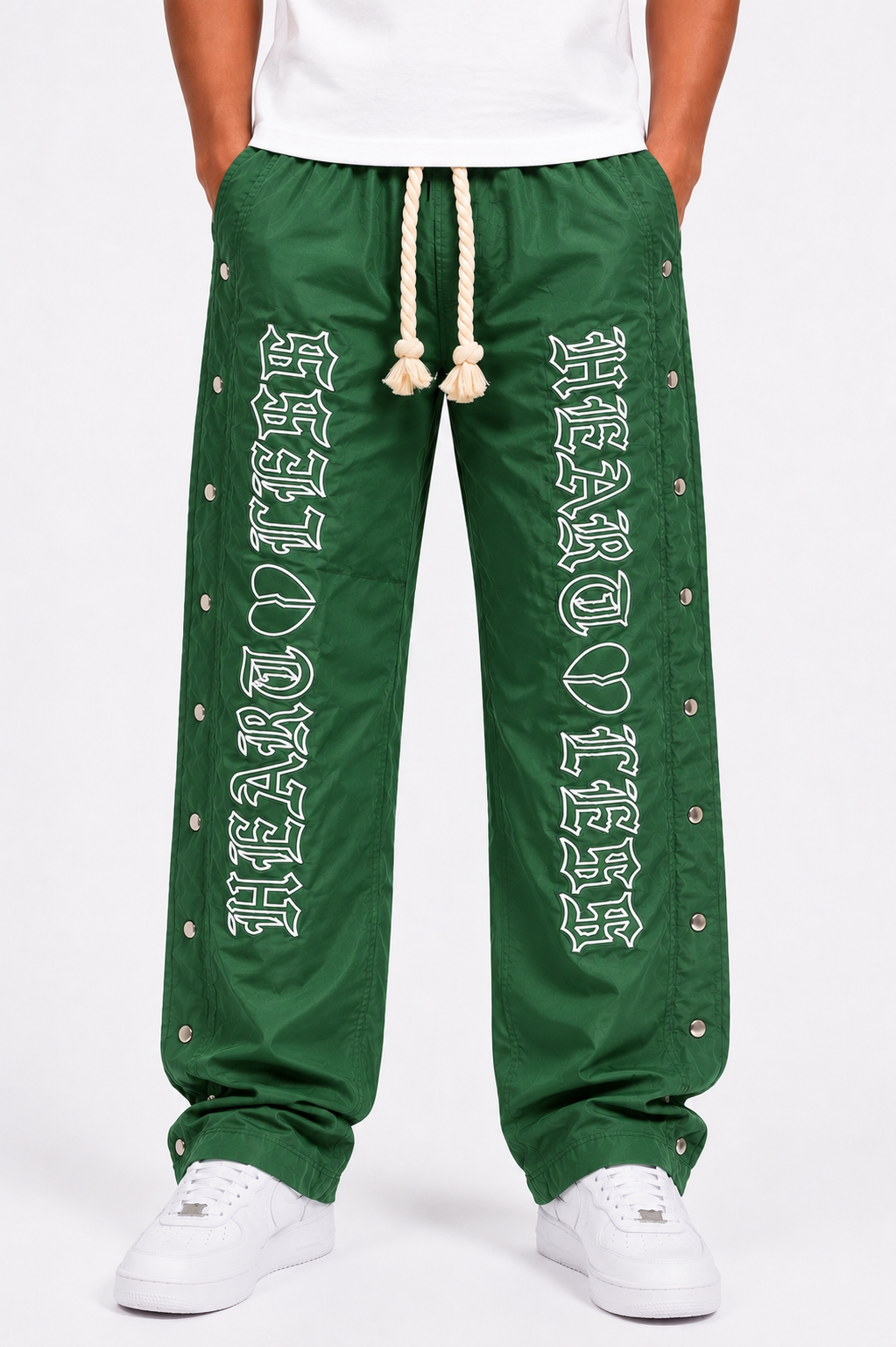 Heartless Nylon Pants - Green