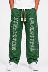 Heartless Nylon Pants - Green