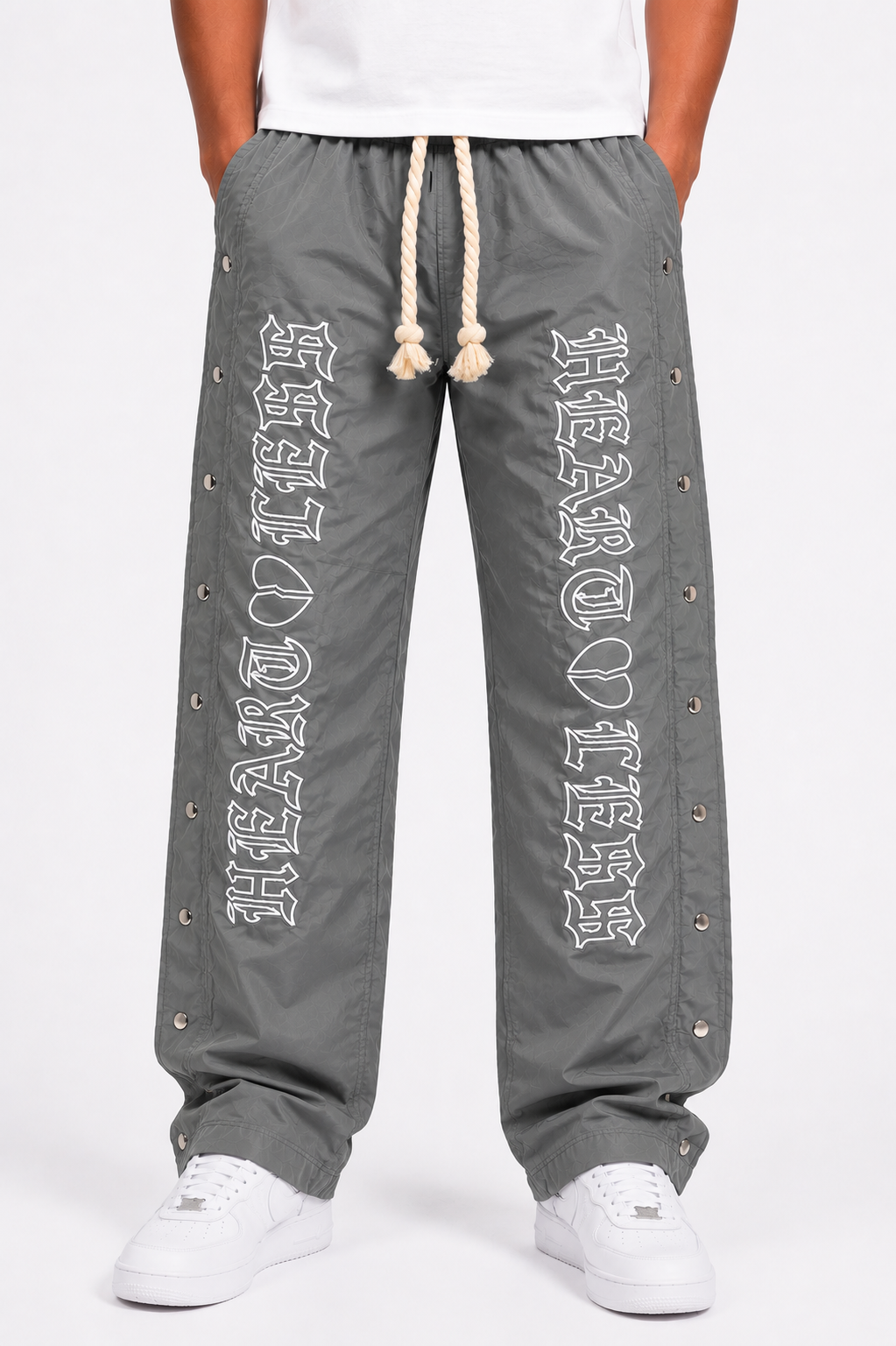 Heartless Nylon Pants - Grey
