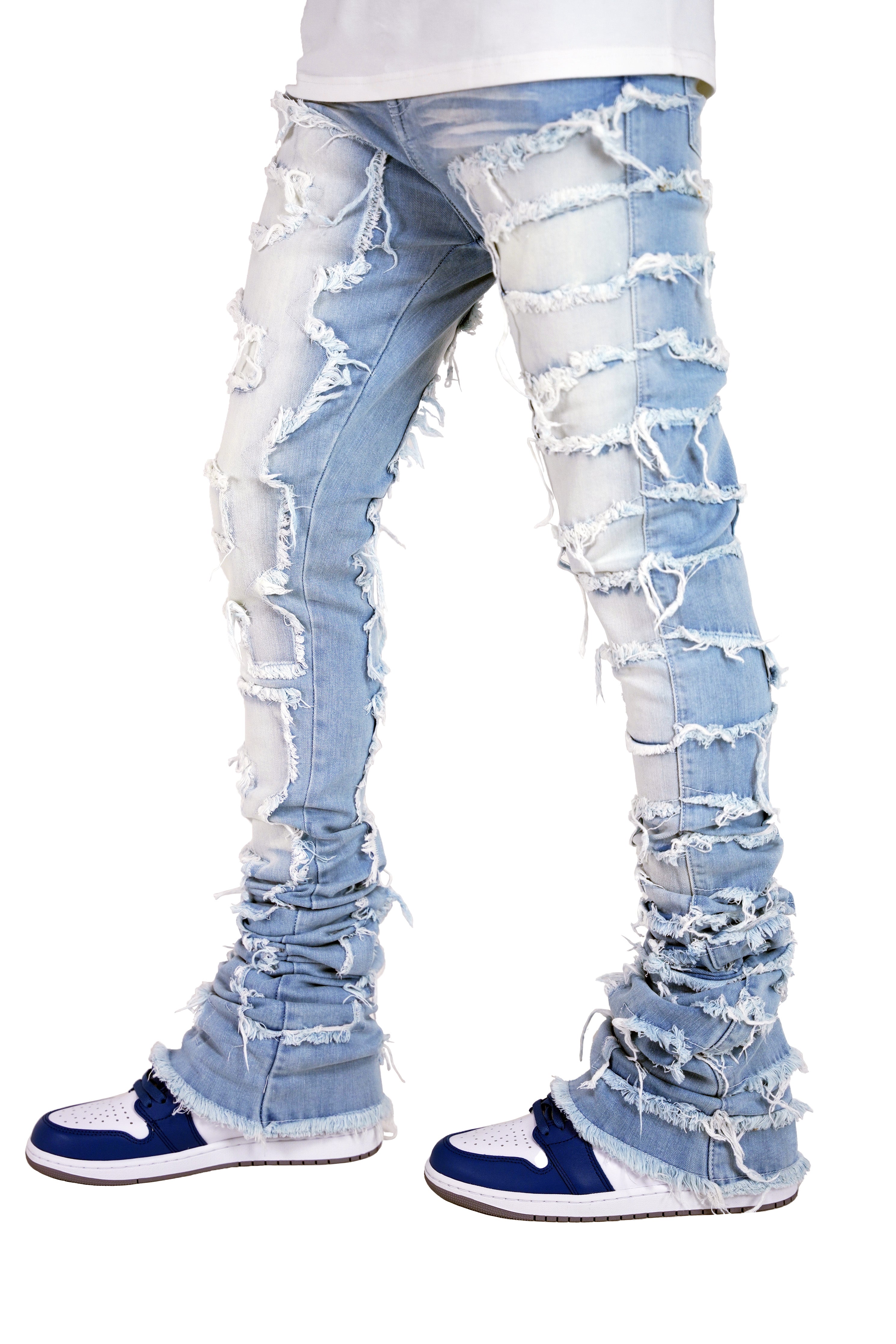 "Light Wash" Super Stacked Denim