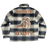 "Illusion" Plaid Jacket - Brown/Orange